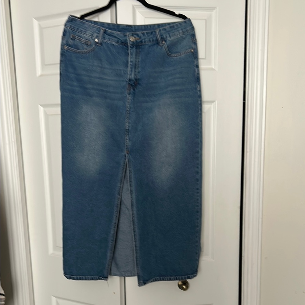 SHEIN Blue Straight-Leg Jeans Medium Wash